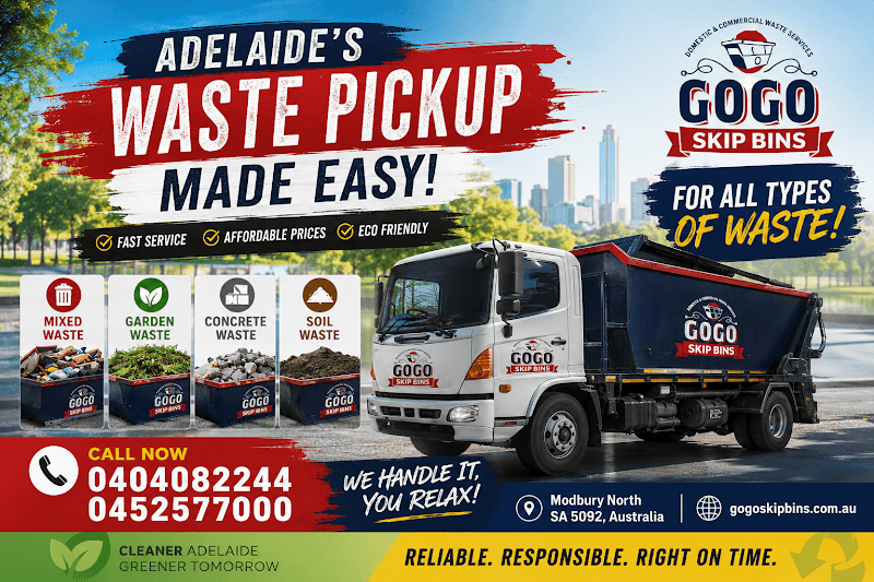 GoGo Skip Bins rubbish removal work in Modbury North