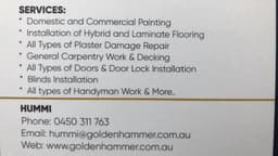 Golden Hammer Home Maintenance