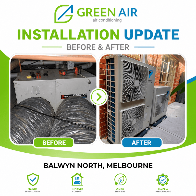 Green Air Victoria air conditioning work in Carrum Downs