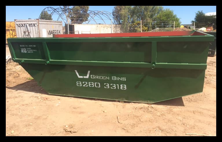 Green Skip Bins Adelaide rubbish removal work in Burton