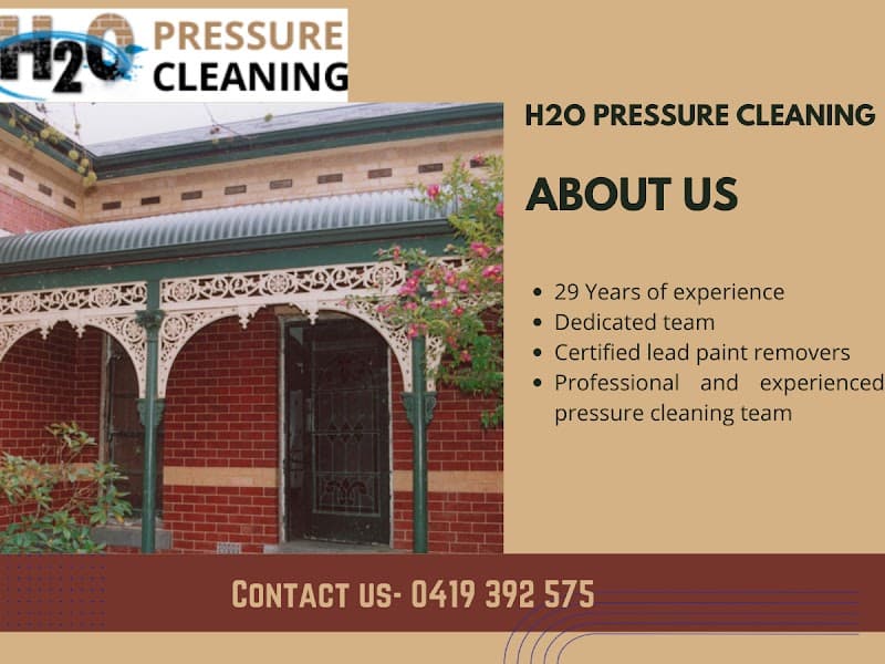 H2O Pressure Cleaning Services and Supplies pressure washing work in Melbourne