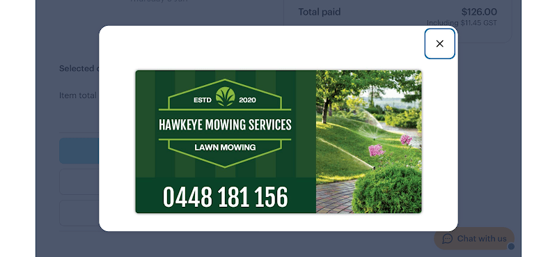 Hawkeye Mowing services lawn care work in Frankston