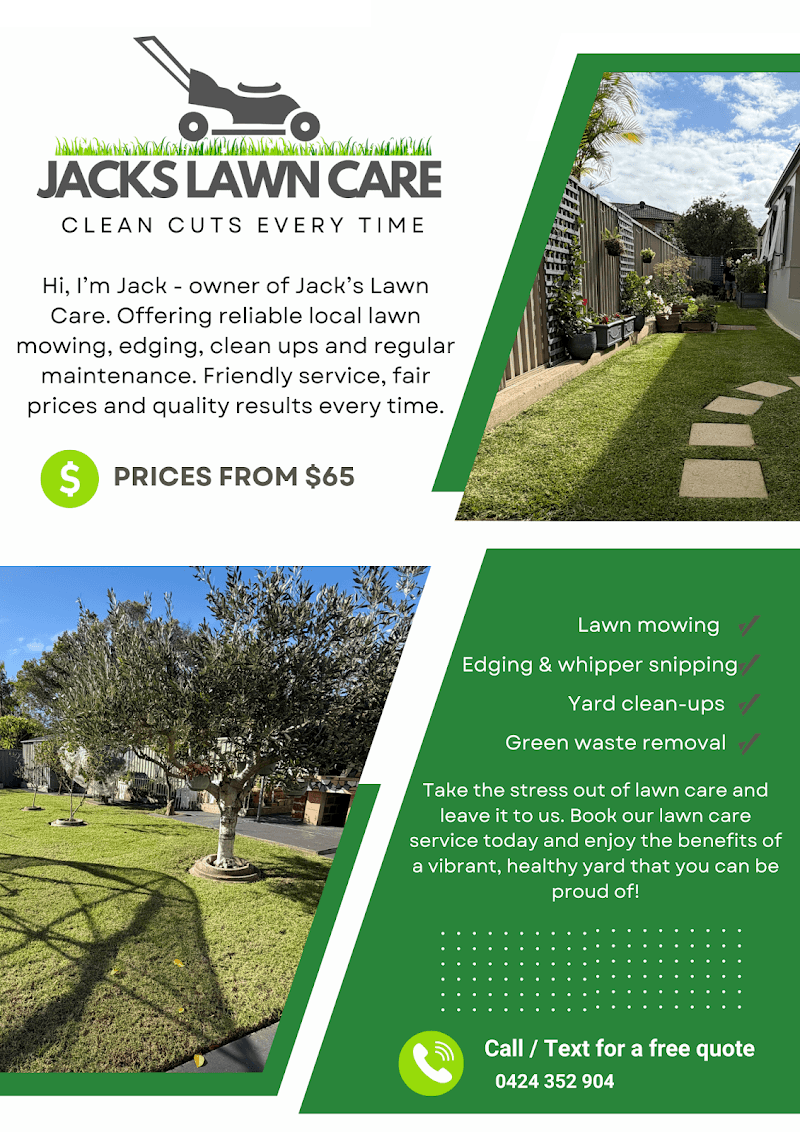 Jacks Lawn Care lawn care work in Sutherland