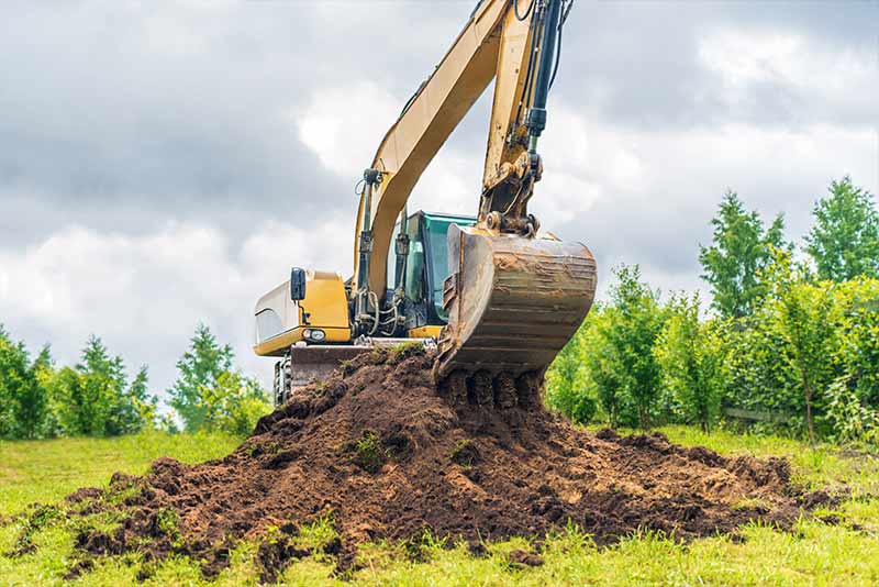 Jeff Thompson Excavator Hire demolition work in Pink Lily