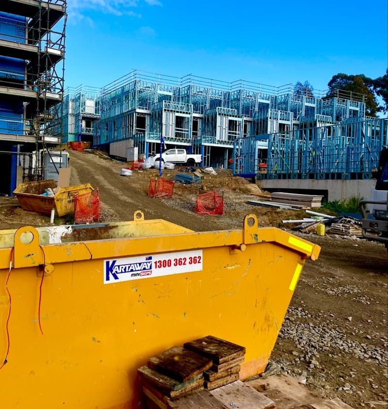 Kartaway Skip Bin Hire Melbourne rubbish removal work in Brunswick East