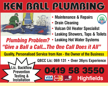 Ken Ball Plumbing plumber work in Kleinton
