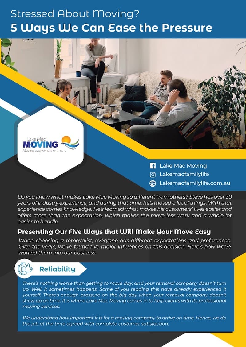 Lake Mac Moving removalist work in Carey Bay
