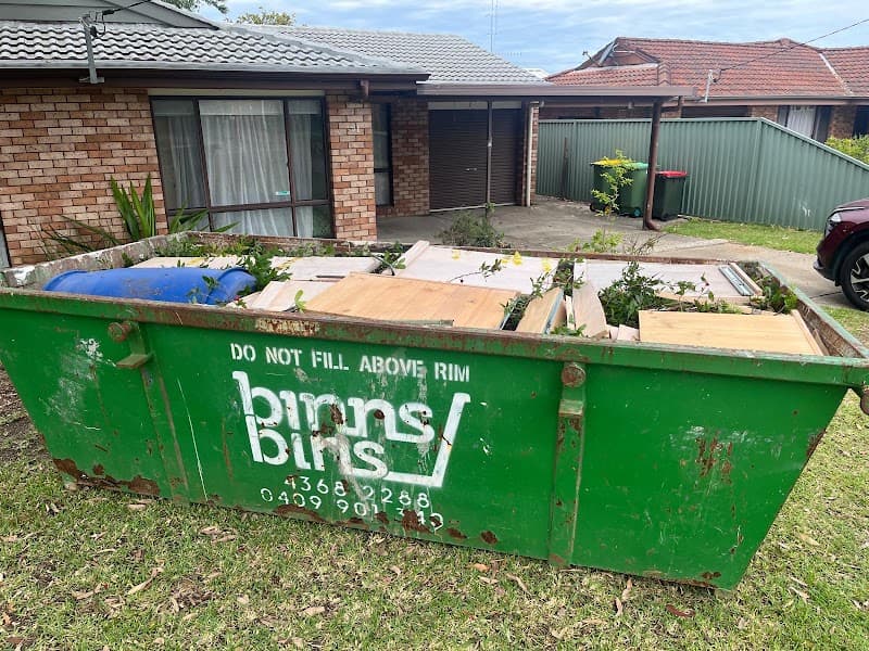 L&D Brown Skip Bin Hire rubbish removal work in Wyong