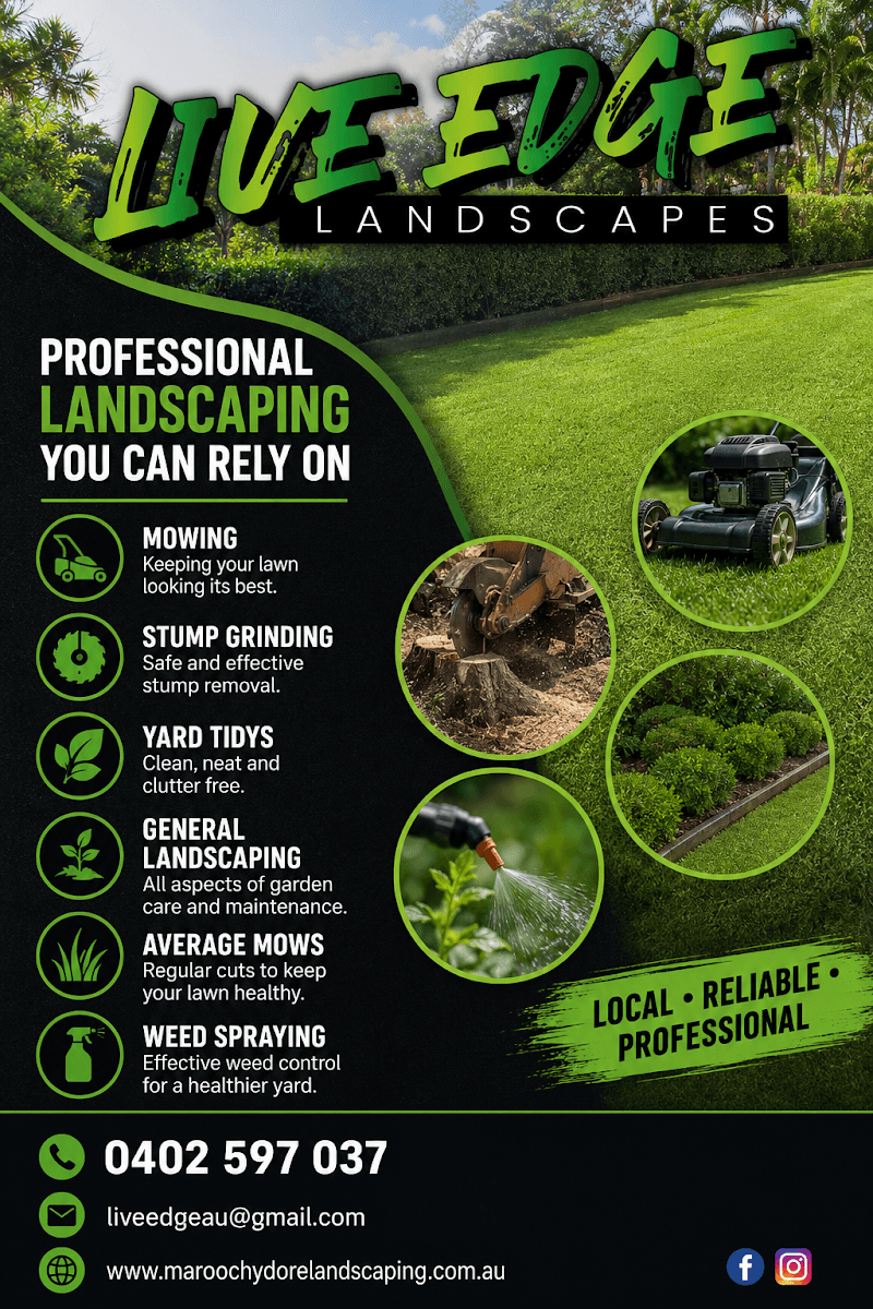 LiveEdge Landscaping landscaping work in Maroochydore