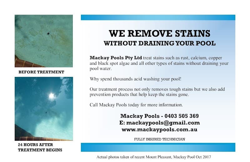 Mackay Pools pool builder work in Mount Pleasant