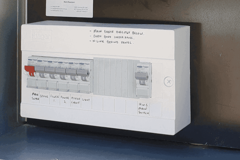 Mark Rawstorn Electrical electrician work in Braddon