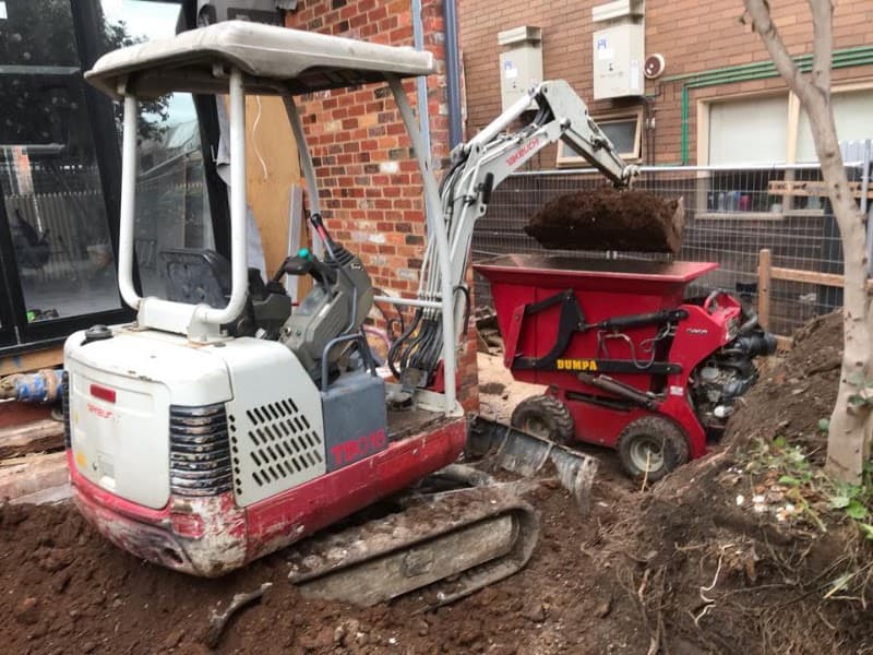 Melbourne Mini Diggers Post Hole Digging Excavation Footings demolition work in Invermay