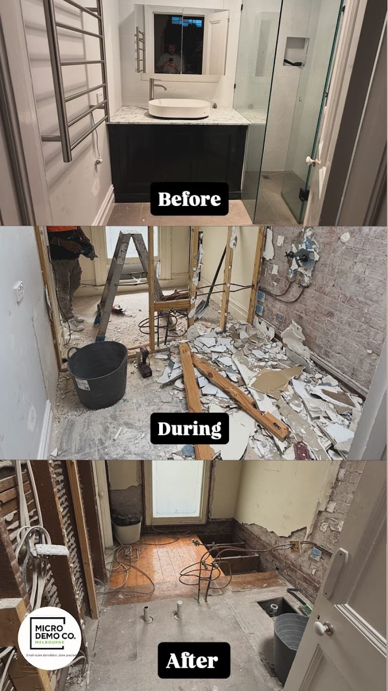 Micro Demo Co. demolition work in Carlton