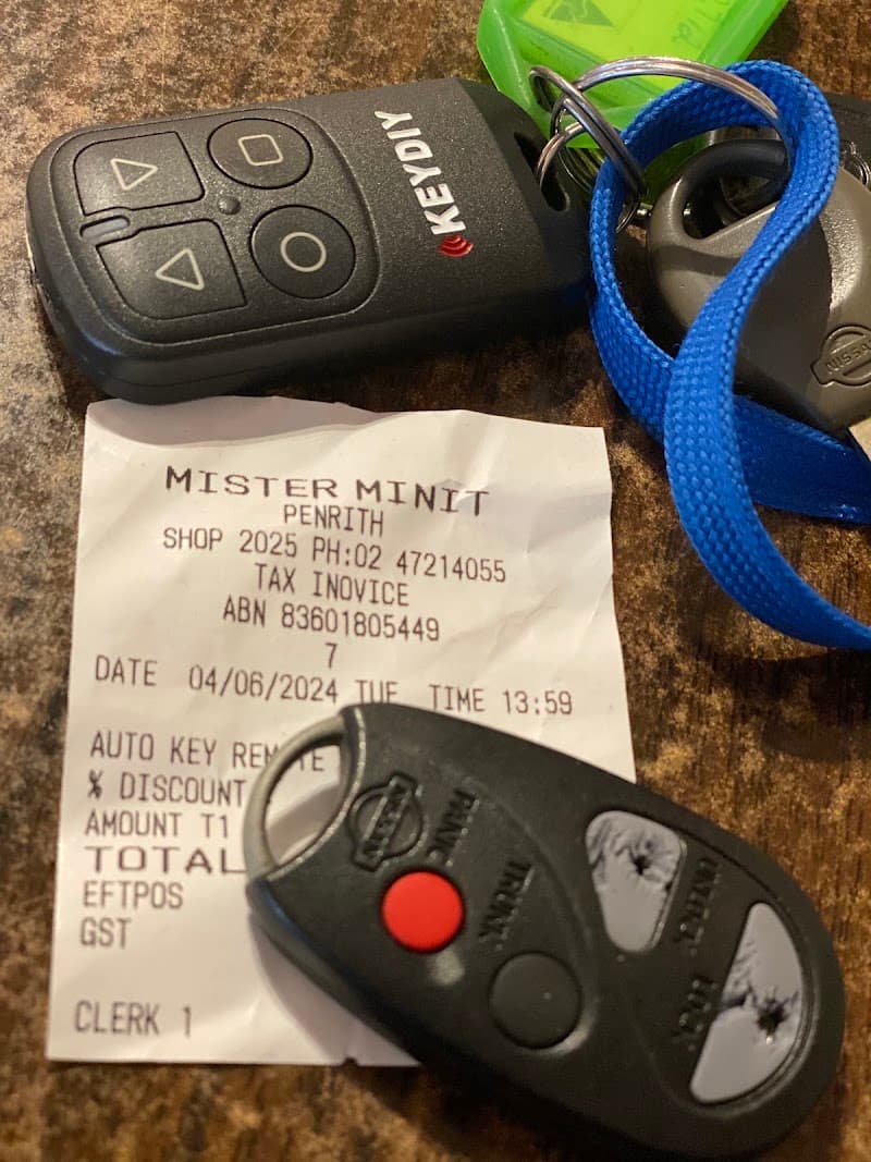Mister Minit Westfield Penrith locksmith work in Penrith