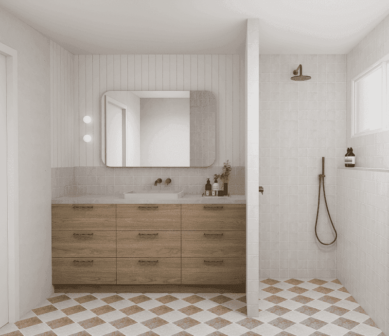 Nest Design Studio bathroom renovation work in Bendigo