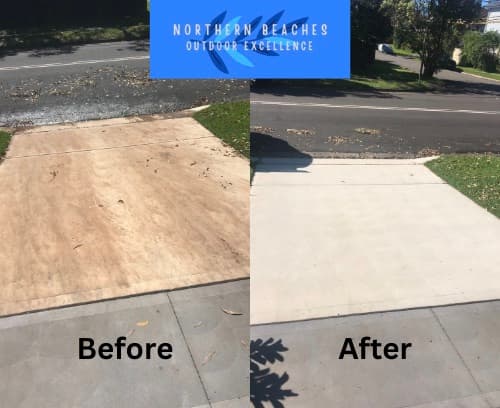 Northern Beaches Outdoor Excellence pressure washing work in Frenchs Forest