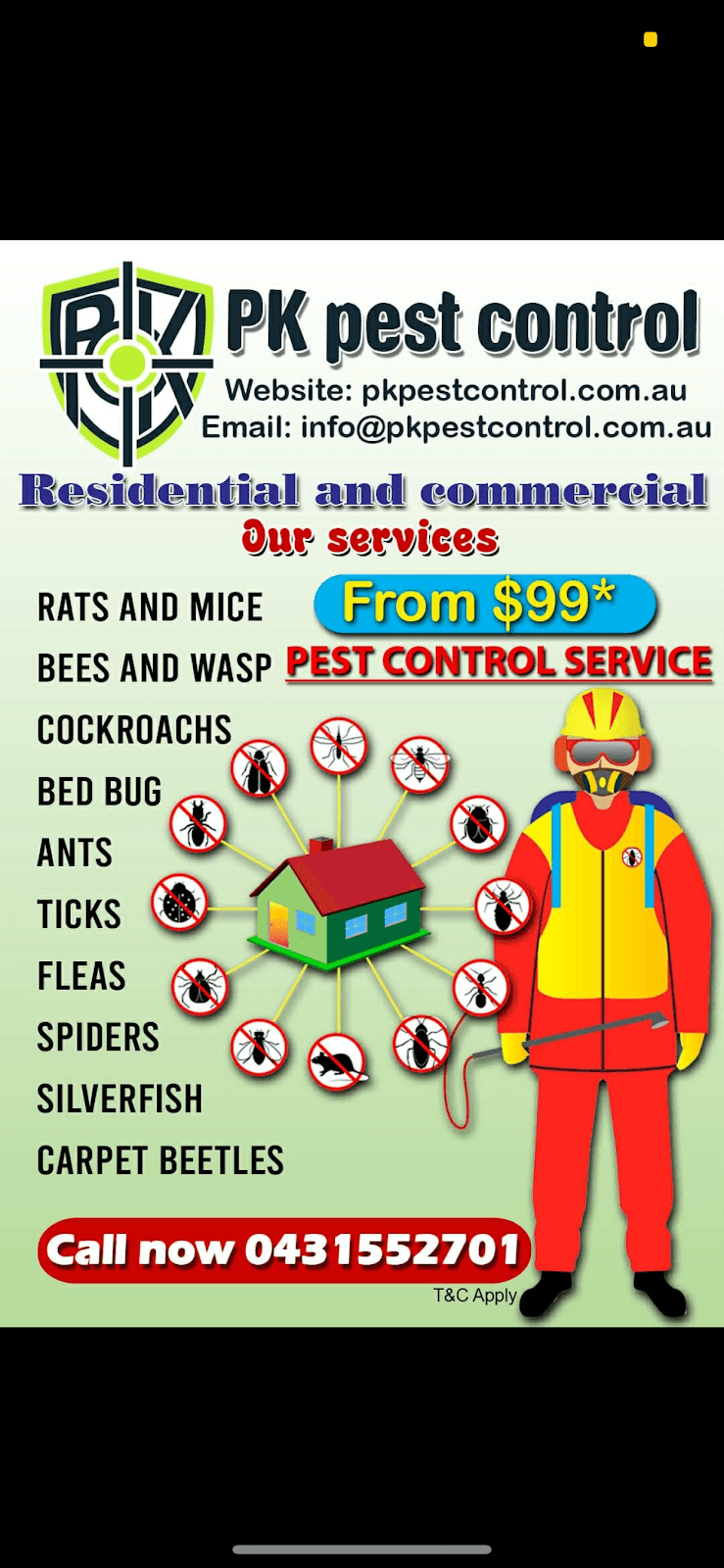 Pk premium pest control pest control work in Rydalmere