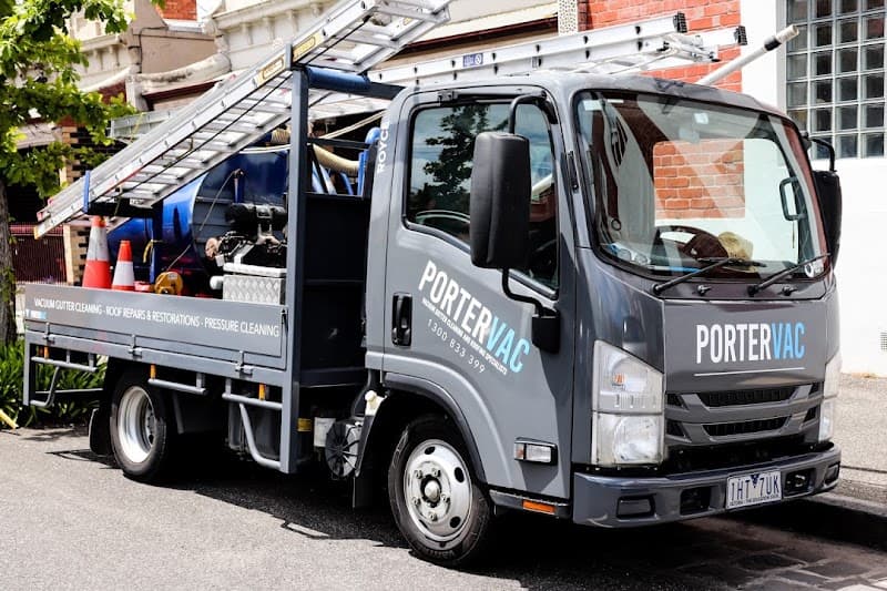 PorterVac gutter cleaning work in Mulgrave