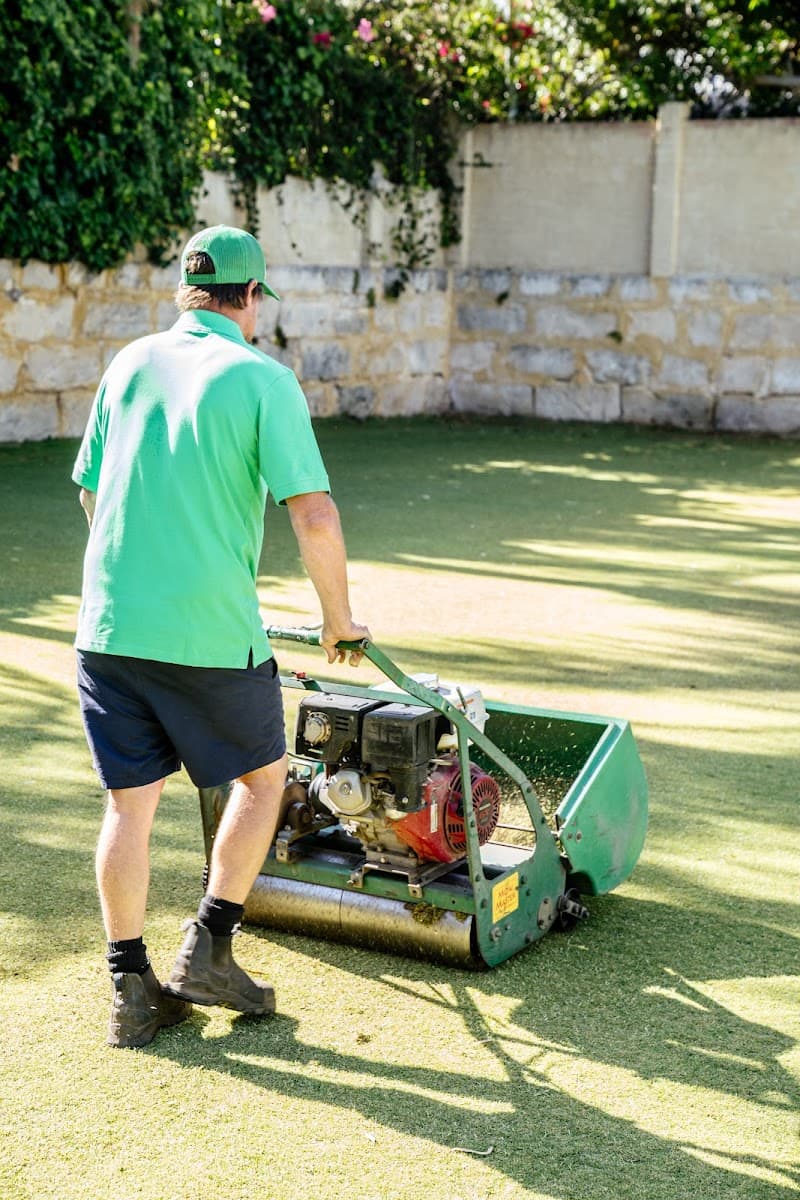 Positively Green lawn care work in Belmont