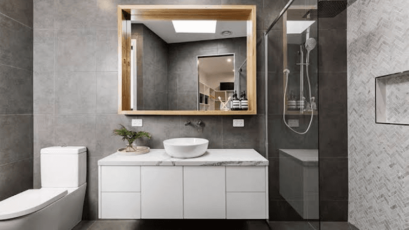 Prestige Plumbing and Building bathroom renovation work in Latham