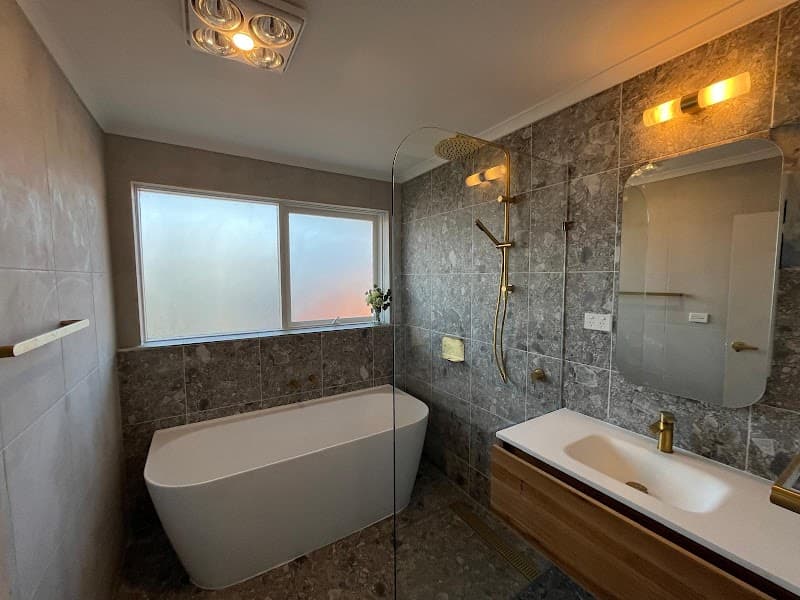 Prestige Plumbing and Building bathroom renovation work in Latham