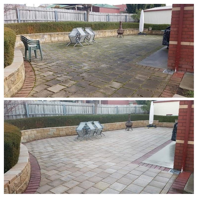 Prideclean pressure washing work in West Launceston