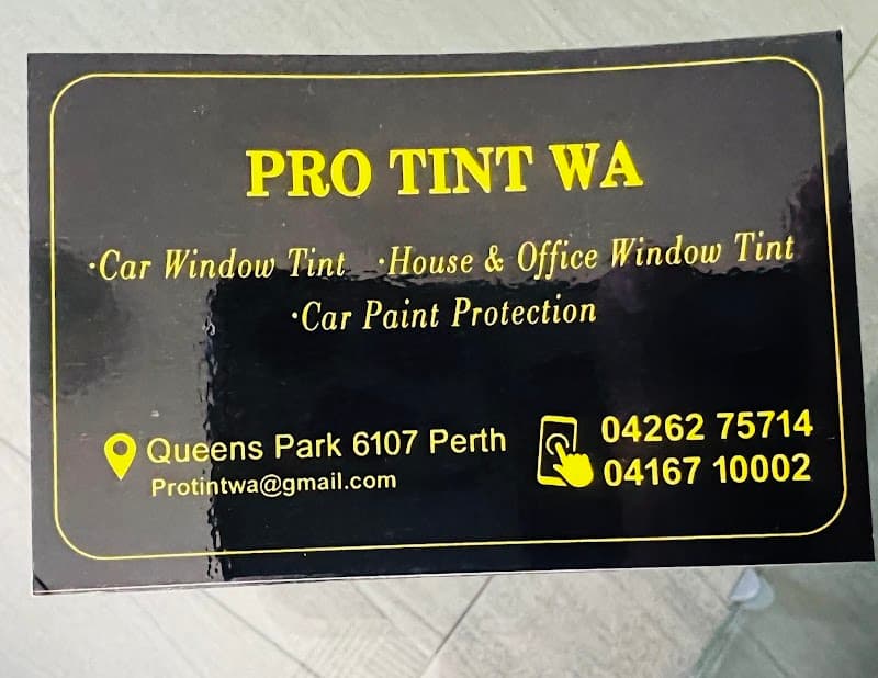 PRO TINT WA window tinting work in Queens Park