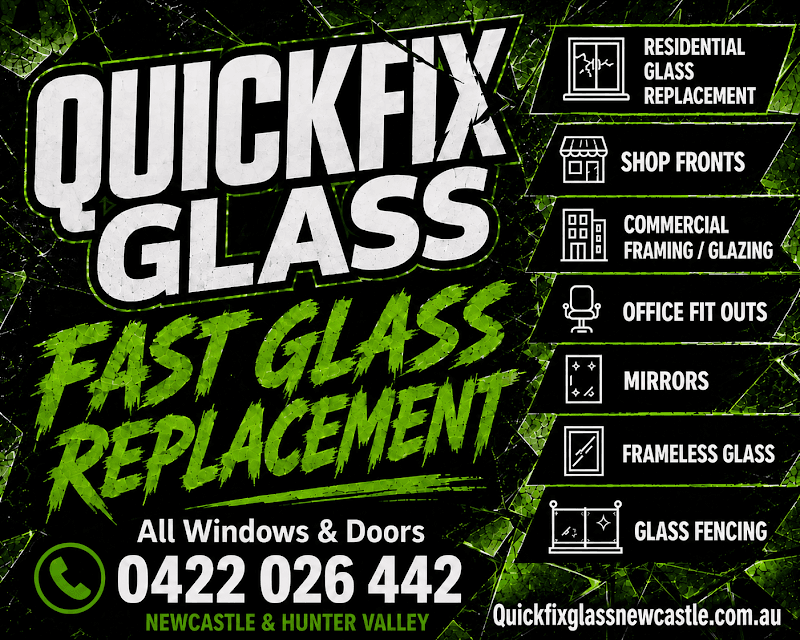 Quickfix Glass Newcastle glass & glazier work in Beresfield