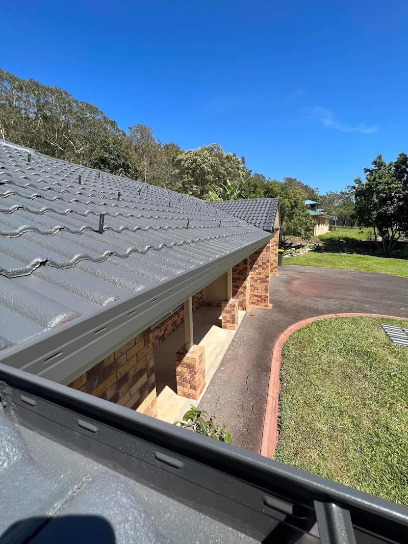 Rainbird Roof Restorations gutter cleaning work in Elliott Heads