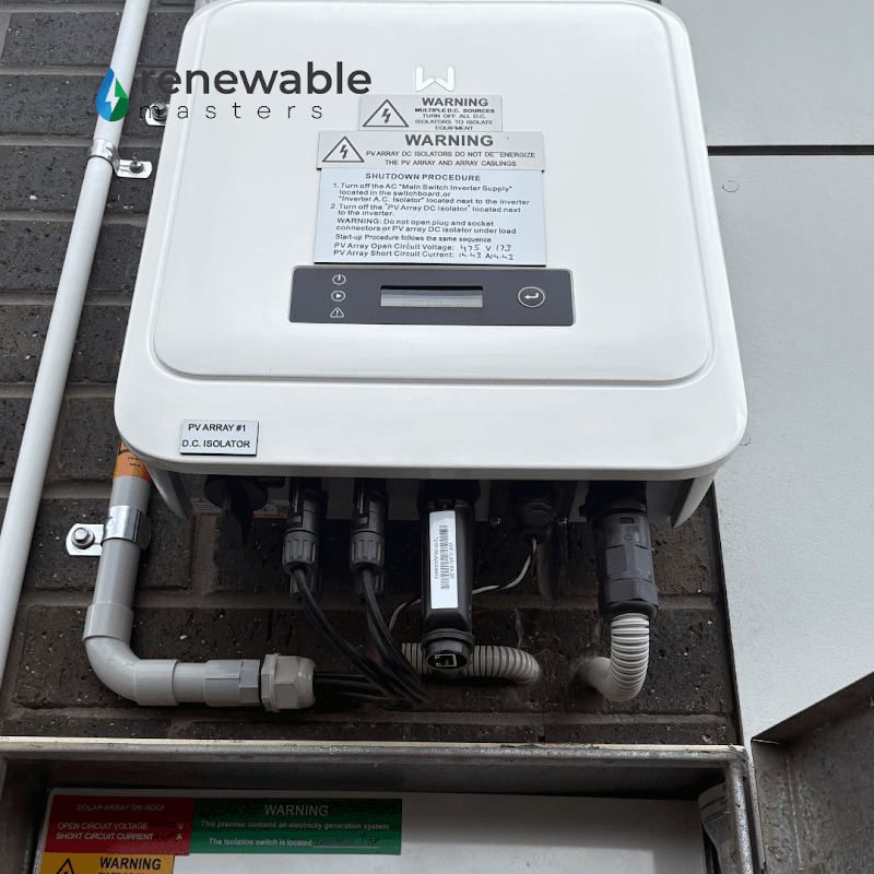 Renewable Masters solar panel installation work in North Geelong