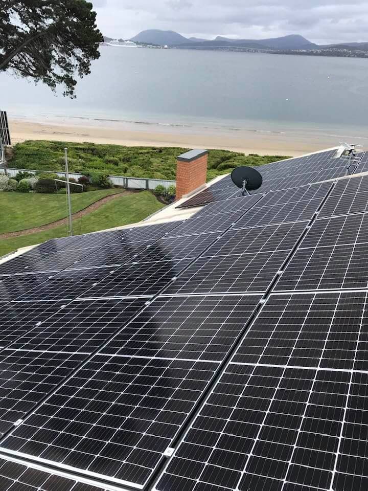 REST Energy Tasmania solar panel installation work in Old Beach