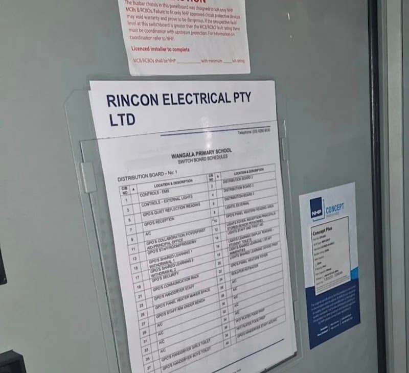 Rincon Electrical electrician work in Highton