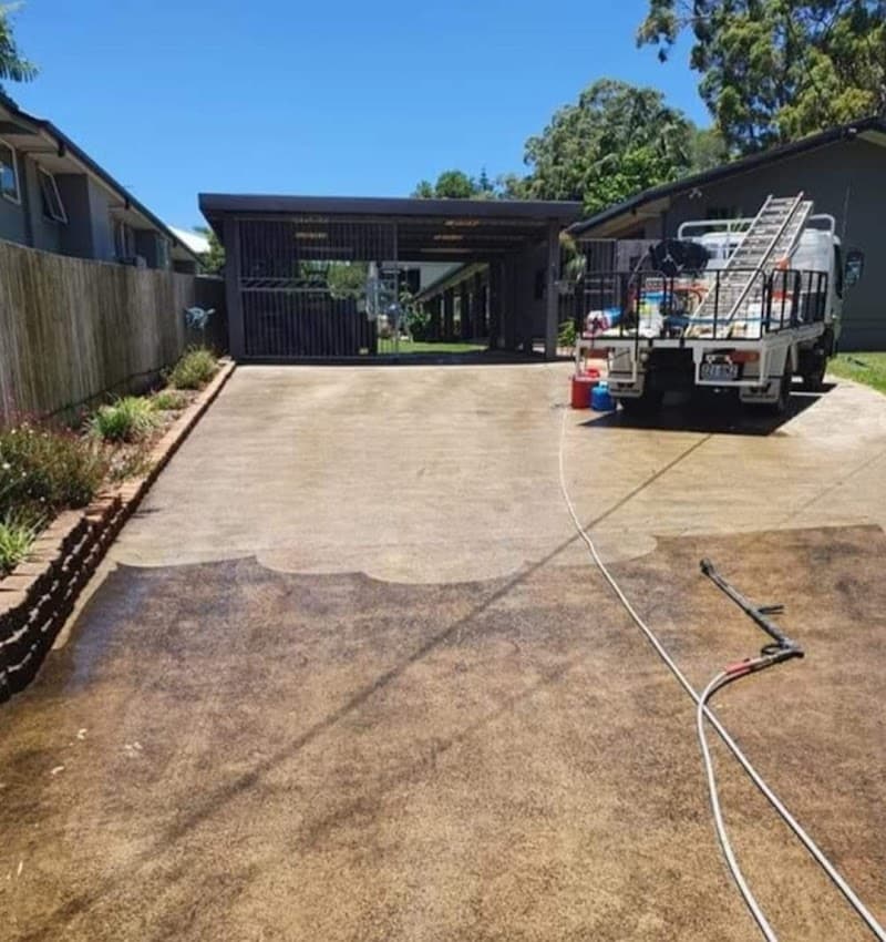 SB Pro Clean pressure washing work in Woody Point