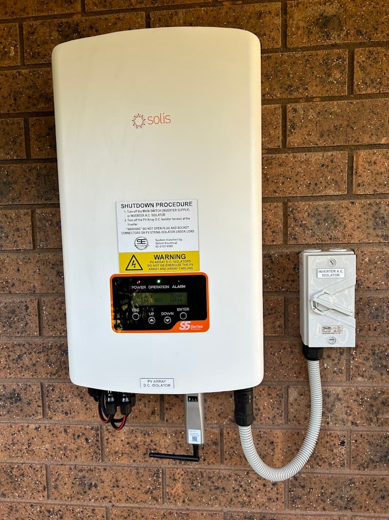 Select Electrical and Solar Solutions solar panel installation work in Fyshwick