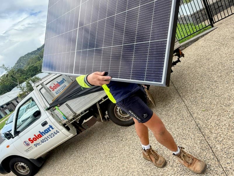 Solahart Cairns solar panel installation work in Bungalow