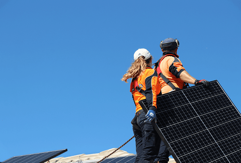 SolarHub solar panel installation work in Mitchell