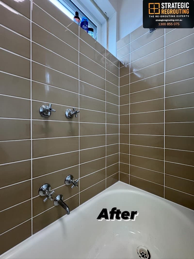 Strategic Regrouting tiling work in St Kilda East