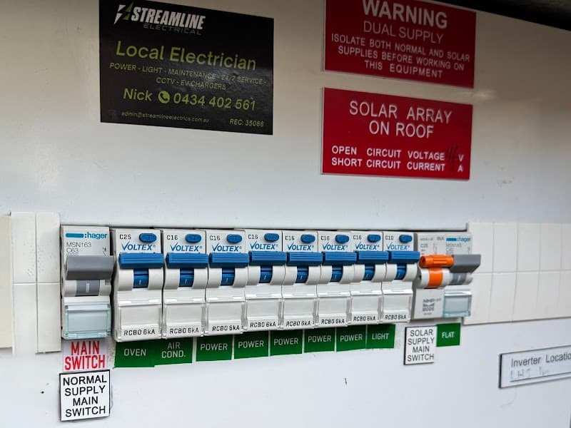 Streamline Electrical & Data electrician work in Frankston North