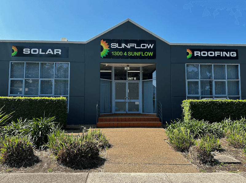 Sunflow Solar and Roofing solar panel installation work in Peakhurst