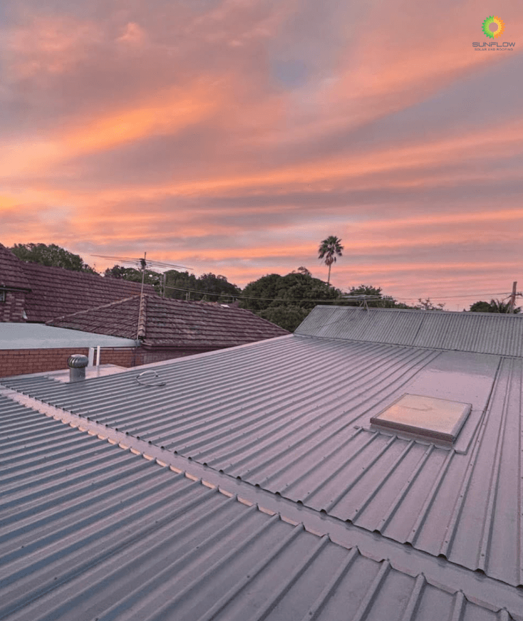 Sunflow Solar and Roofing solar panel installation work in Peakhurst