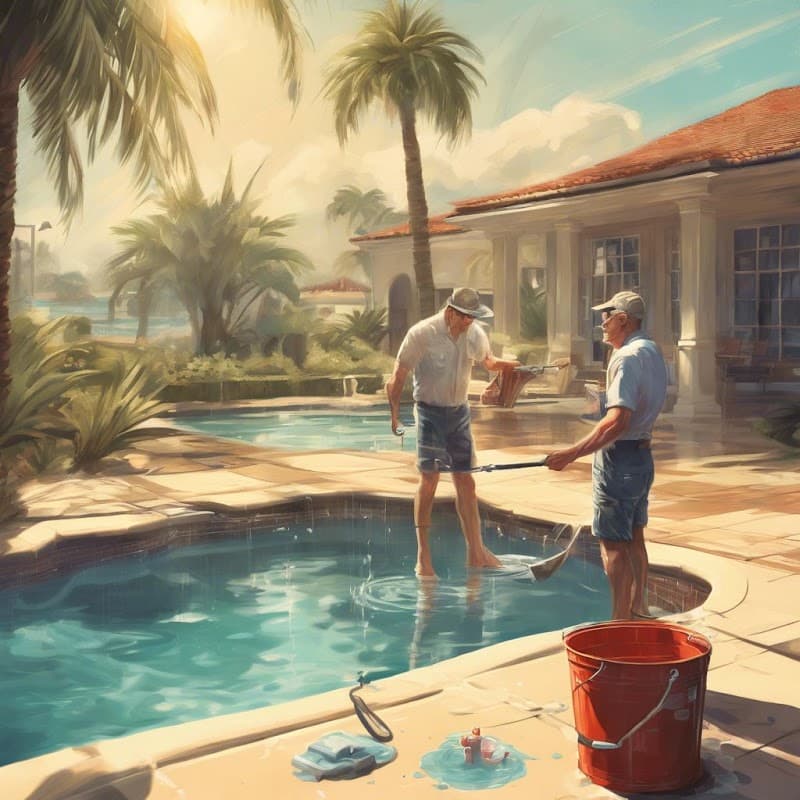 Swimming Pool Leak Detection Services pool maintenance work in Midvale