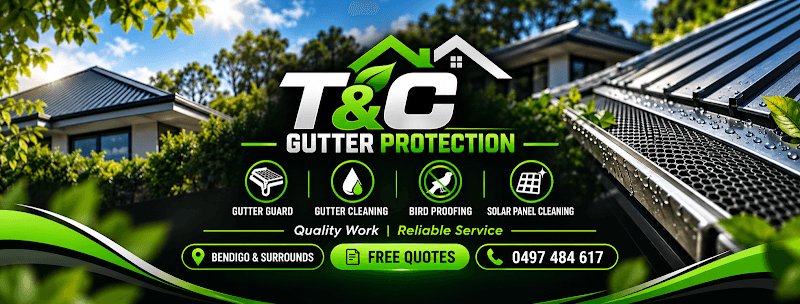 T&C Gutter Protection gutter cleaning work in Bendigo