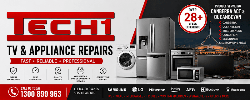 Tech1 TV, Washing Machine & Fridge Repair Centre Canberra appliance repair work in Fyshwick