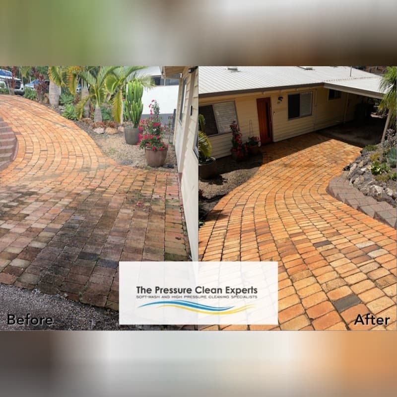 The Pressure Clean Experts pressure washing work in Maroochydore