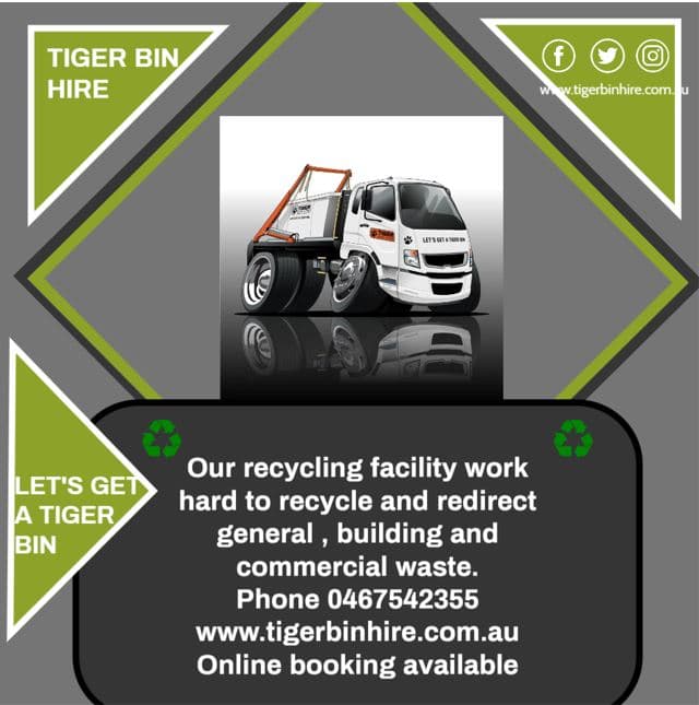 Tiger Skip Bin Hire Bendigo rubbish removal work in East Bendigo