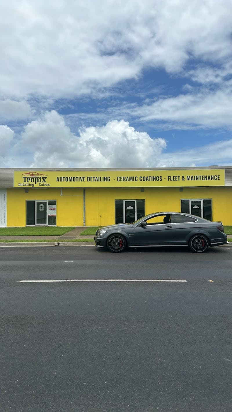 Tropix Mobile Detailing Cairns window tinting work in Portsmith
