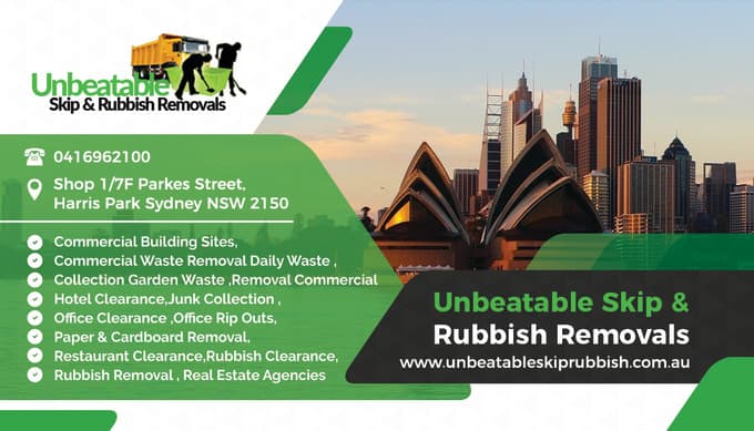 Unbeatable Skip & Rubbish Removals rubbish removal work in Lidcombe
