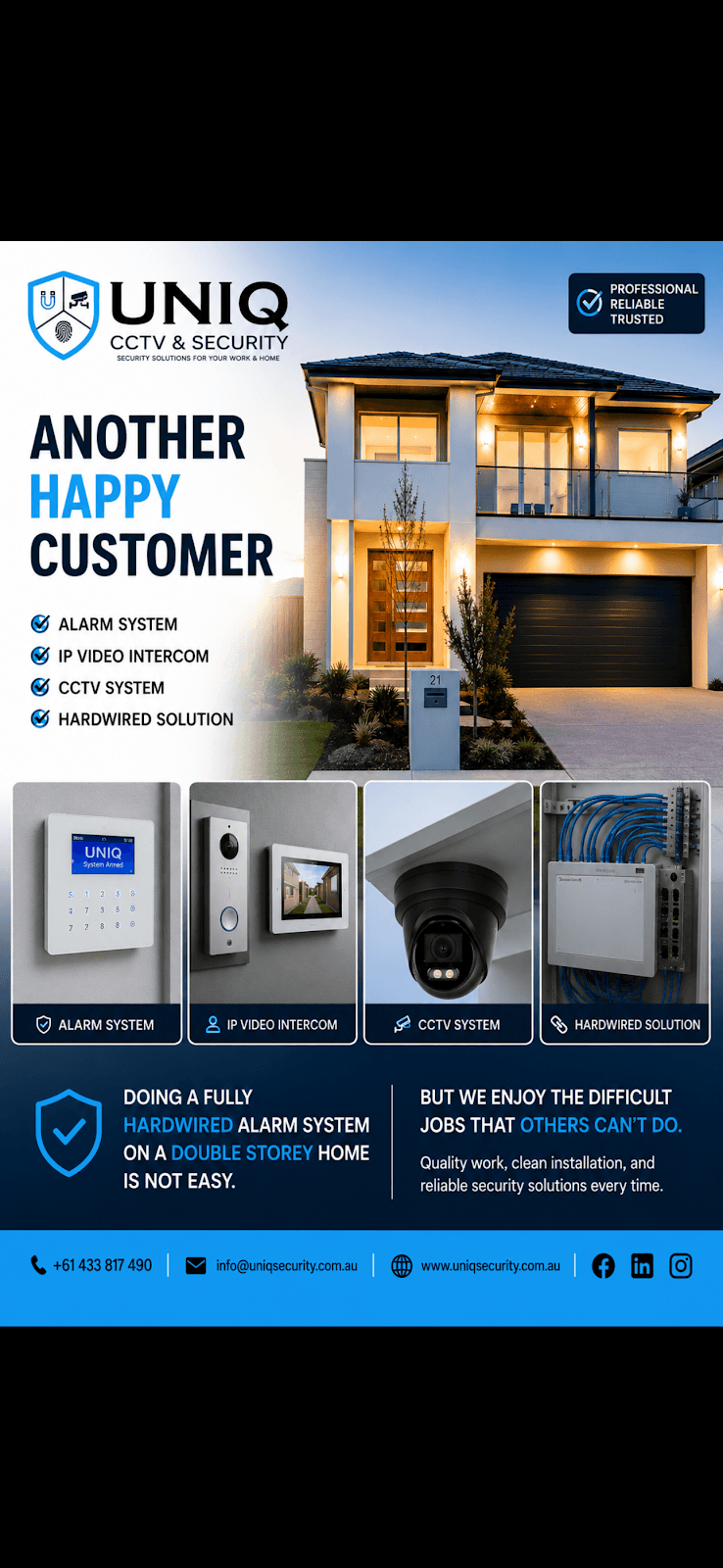 UNIQ CCTV security & cctv work in Melbourne