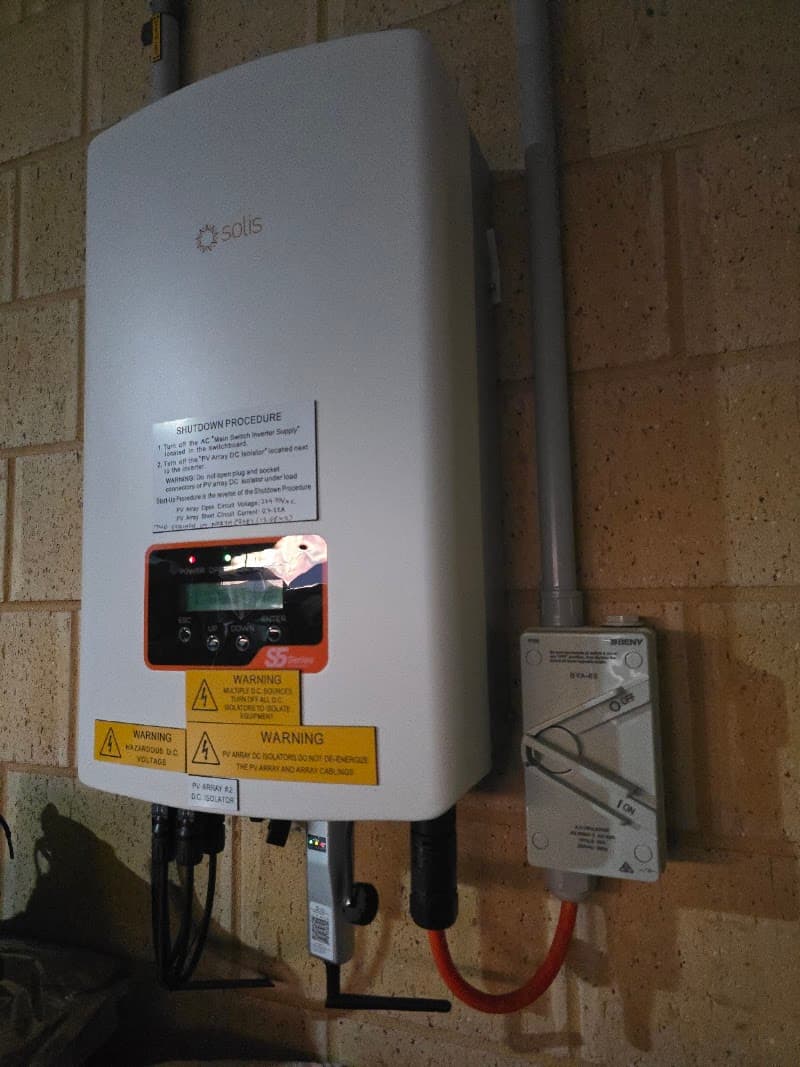 Urban Solar Life solar panel installation work in West Perth