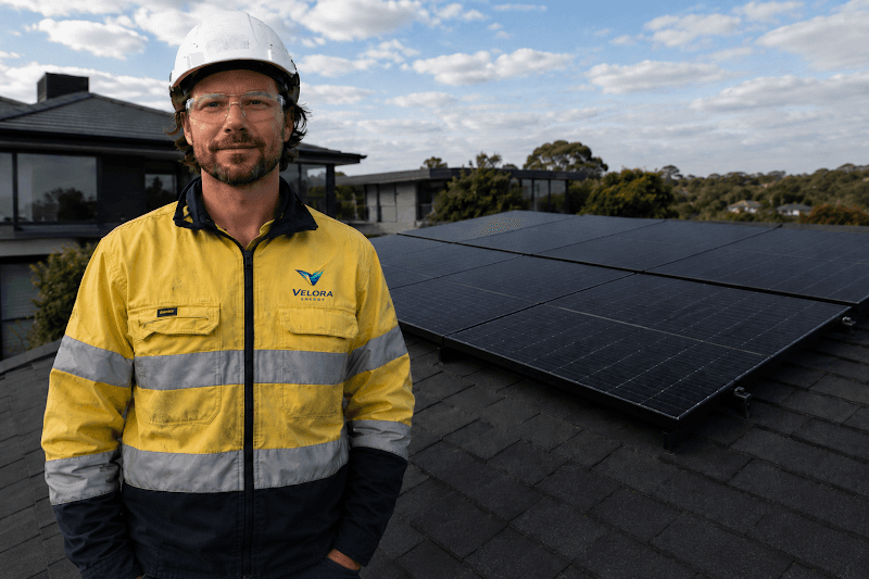 Velora Energy solar panel installation work in Melbourne